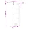 vidaXL Porte coulissante ORKDAL Naturel 78 x 232 cm
