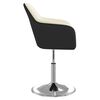 vidaXL Chaise &agrave; manger Blanc et noir Similicuir