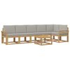 vidaXL Ensemble de canap&eacute;s d'ext&eacute;rieur 7 pcs Blanc et gris clair