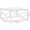 vidaXL Table basse dor&eacute; acier inoxydable et verre tremp&eacute;