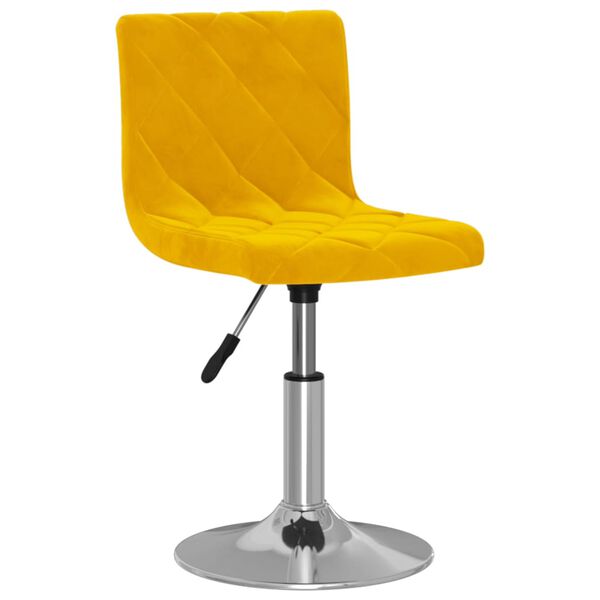 vidaXL Chaises &agrave; manger pivotantes lot de 2 jaune moutarde velours