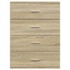 vidaXL Buffet ch&ecirc;ne sonoma 60x39x80 cm bois d'ing&eacute;nierie