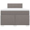 vidaXL Sommier &agrave; lattes de lit avec matelas taupe 120x190 cm tissu