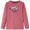 T-shirt enfants &agrave; manches longues rouge fonc&eacute; 128