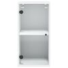 vidaXL Armoire murale avec portes en verre blanc 35x37x68,5 cm