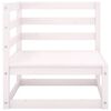 vidaXL Salon de jardin 8 pcs blanc bois de pin massif