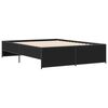 vidaXL Cadre de lit sans matelas noir 150x200 cm