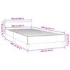 vidaXL Cadre de lit sans matelas marron foncé 100x200 cm tissu