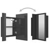 vidaXL Armoire &agrave; miroir de bain &agrave; LED Gris brillant Acrylique