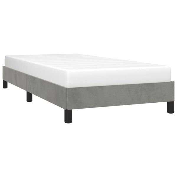 vidaXL Cadre de lit sans matelas gris clair 90x190 cm velours