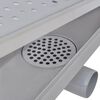 vidaXL Drain de douche lin&eacute;aire 930x140 mm acier inoxydable