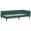 vidaXL Cadre de lit d'angle avec matelas Autre 2 pcs Vert Velours