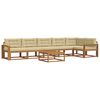 vidaXL Ensemble de canap&eacute;s d'ext&eacute;rieur 7 pc Naturel et Beige