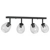 vidaXL Spot de plafond Noir 73,5 x 13 x 26 cm Verre et m&eacute;tal