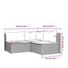 vidaXL Salon de jardin 3 pcs avec coussins Noir R&eacute;sine tress&eacute;e