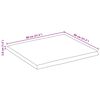 vidaXL Dessus de table 80x80x3,8 cm carr&eacute; bois massif d'acacia