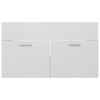 vidaXL Ensemble de meubles de salle de bain 2 pcs Blanc brillant