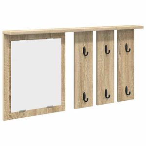 vidaXL Porte-manteau mural Montage mural Ch&ecirc;ne sonoma 85 x 10 x 45 cm