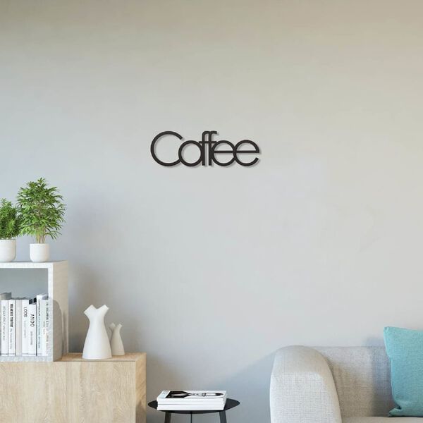 Homemania D&eacute;coration murale Mots 50x17 cm Acier Noir