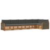 vidaXL Ensemble de canap&eacute;s d'ext&eacute;rieur 6 pc Naturel et Anthracite
