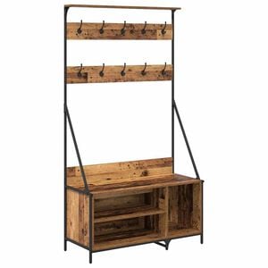 vidaXL Porte-v&ecirc;tements Bois Ancien 100 x 41 x 184 cm Bois d'ing&eacute;nierie