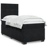 vidaXL Sommier &agrave; lattes de lit avec matelas Noir 90x190 cm Velours