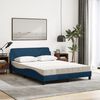 vidaXL Lit avec matelas Dover bleu 120x200 cm tissu