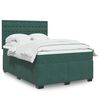 vidaXL Sommier &agrave; lattes de lit et matelas Vert fonc&eacute; 140x190cm Velours