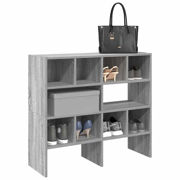 vidaXL &Eacute;tag&egrave;res &agrave; chaussures empilables 2 pcs sonoma gris 89,5x30x40cm