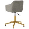 vidaXL Chaise pivotante de salle &agrave; manger Gris clair Velours