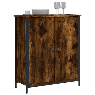 vidaXL Buffet chêne fumé 70x30x80 cm bois d'ingénierie