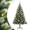 vidaXL Sapin de No&euml;l artificiel &agrave; charni&egrave;re avec neige en flocons