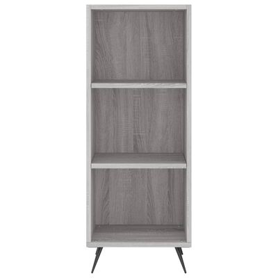 vidaXL Buffet haut Sonoma gris 34,5x34x180 cm Bois d'ingénierie