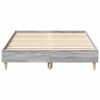 vidaXL Cadre de lit sans matelas sonoma gris 135x190 cm