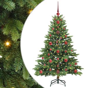 vidaXL Sapin de No&euml;l artificiel avec 150 LED Vert 120 cm PE et PVC