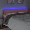vidaXL T&ecirc;te de lit &agrave; LED Rose 203x16x78/88 cm Velours