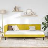 vidaXL Cadre de lit d'angle Jaune 100 cm x 200 cm Velours