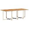 vidaXL Ensemble &agrave; manger de jardin et coussins 9 pcs beige Poly rotin