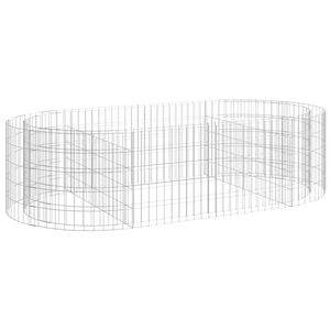 vidaXL Lit sur&eacute;lev&eacute; &agrave; gabion Fer galvanis&eacute; 200x100x50 cm