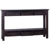 vidaXL Table console Caf&eacute; noir clair 120x30x75 cm Bois d'acajou solide