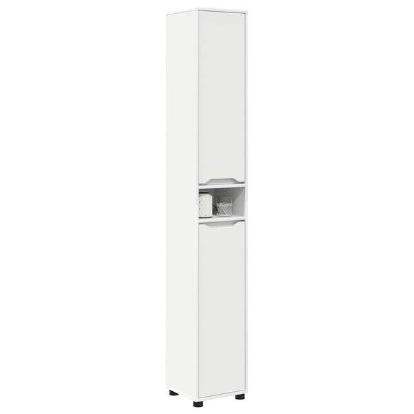 vidaXL Cabinet de salle de bain avec &eacute;tag&egrave;re Blanc 30,5 x 30 x 195 cm