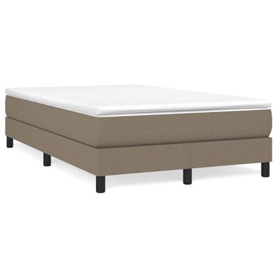 vidaXL Sommier à lattes de lit avec matelas taupe 120x190 cm tissu