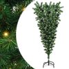 vidaXL Sapin de No&euml;l artificiel pr&eacute;-&eacute;clair&eacute; &agrave; l'envers avec ensemble de boules