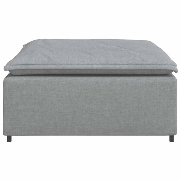 vidaXL Module de repose-pieds pour canapé modulaire Gris clair 100 x 100 x 48 cm
