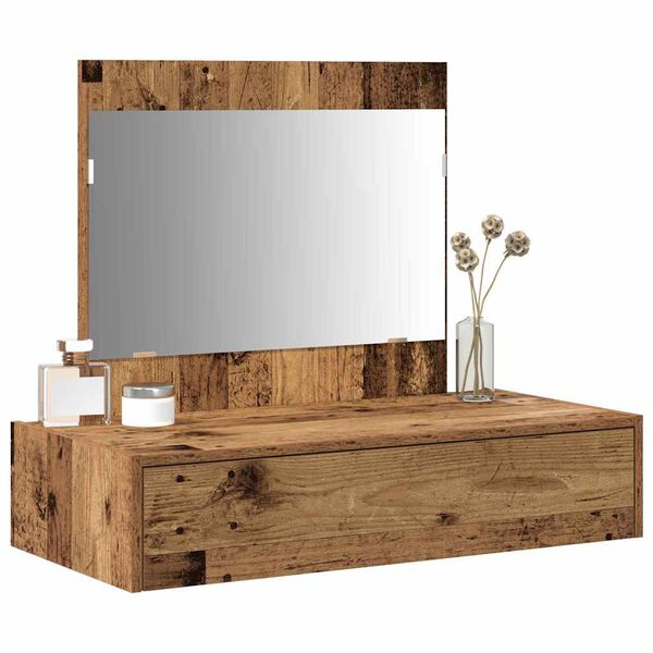 vidaXL Table de Toilette Marron 83 x 40 x 70 cm Bois d'ing&eacute;nierie