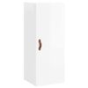 vidaXL Buffet haut Blanc brillant 34,5x34x180 cm Bois d'ing&eacute;nierie