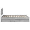 vidaXL Cadre de lit Gris Sonoma 140 x 190 cm Pin massif