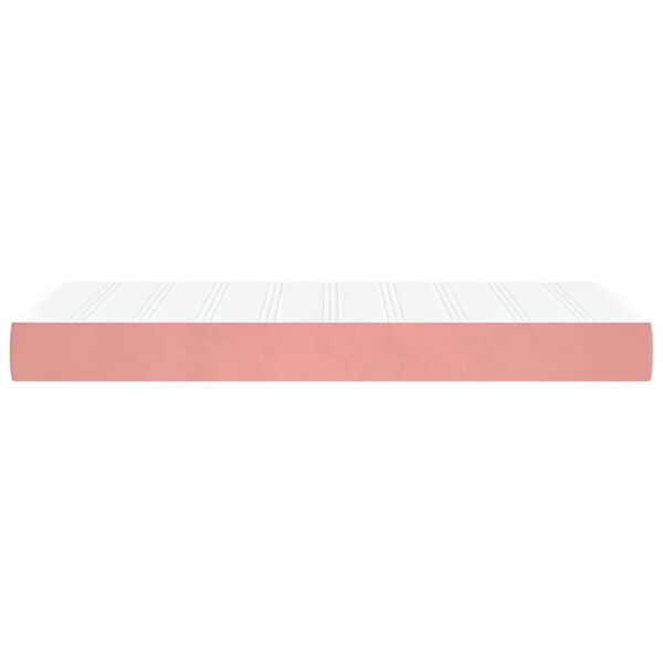 vidaXL Matelas de lit &agrave; ressorts ensach&eacute;s fermet&eacute; moyenne rose 90x220x20 cm velours