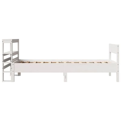 vidaXL Cadre de lit sans matelas blanc 90x200 cm bois de pin massif