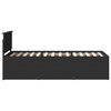vidaXL Lit d'appoint avec tiroir Noir 90 x 200 cm Bois d'ing&eacute;nierie